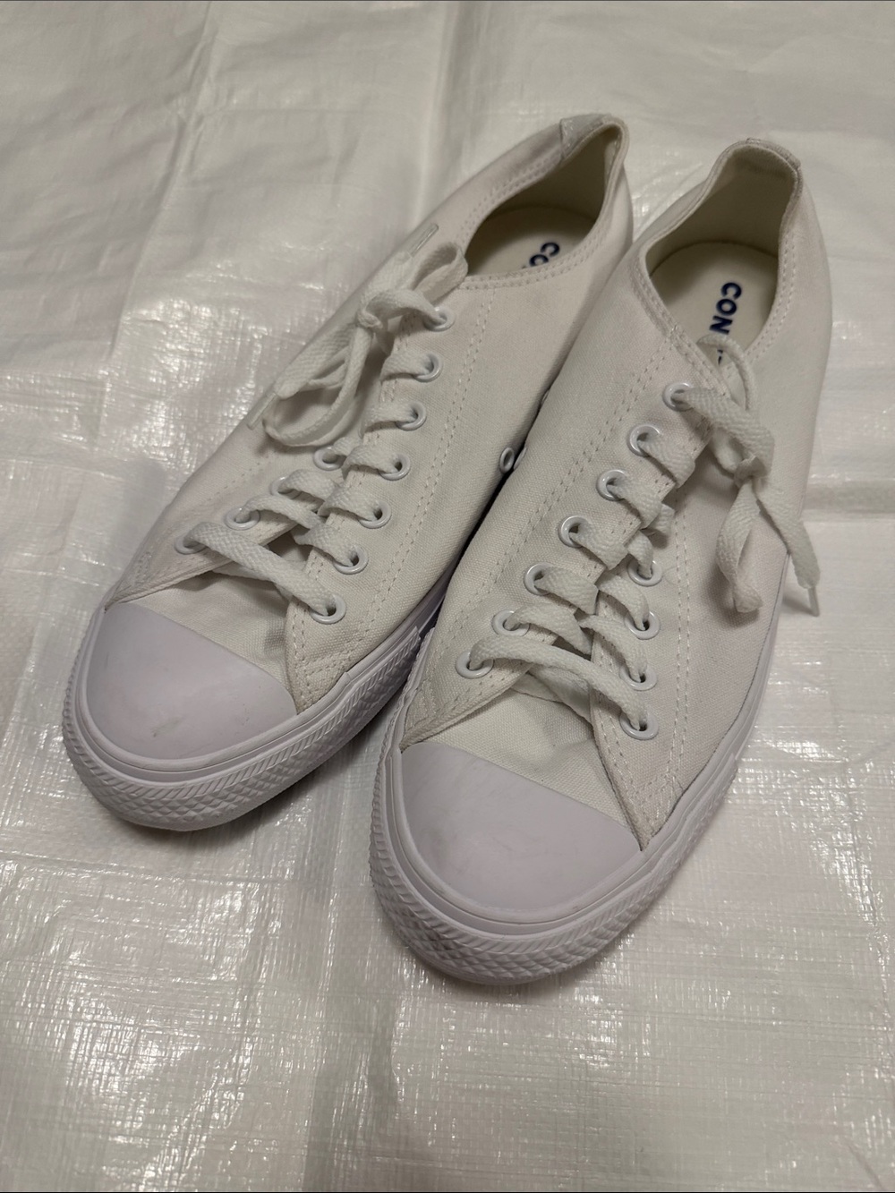 Converse White Low-Top Canvas Sneakers